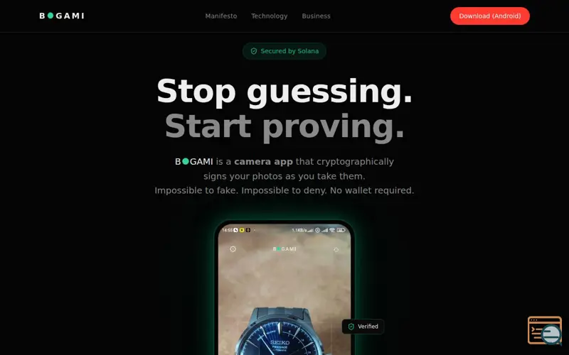 Screenshot of BOGAMI