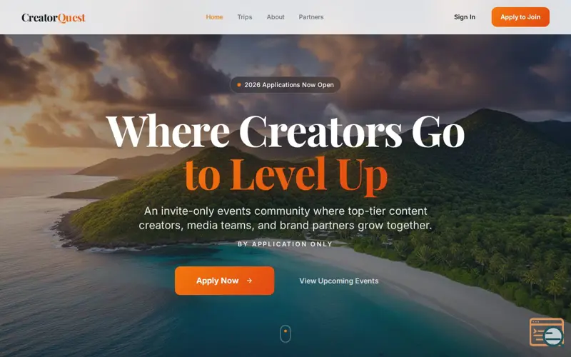 Screenshot of CreatorQuest