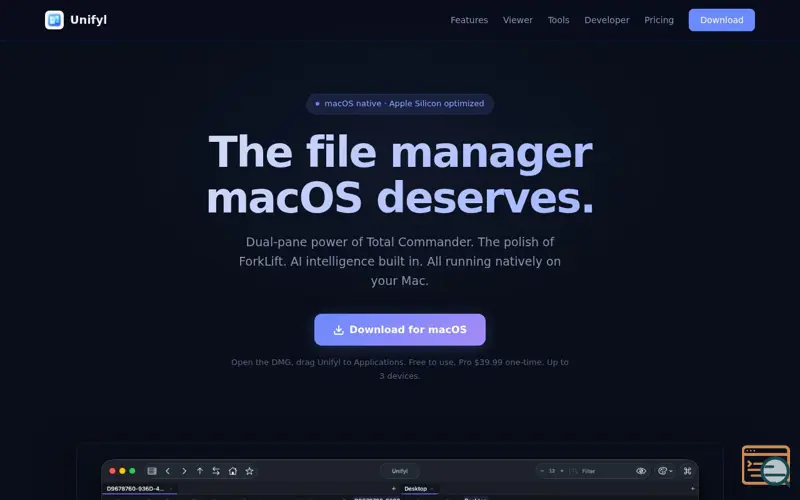 Screenshot of Unifyl