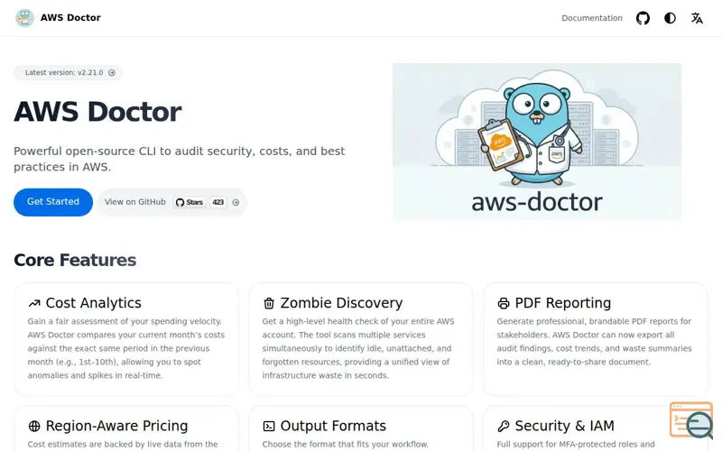 Screenshot of aws-doctor