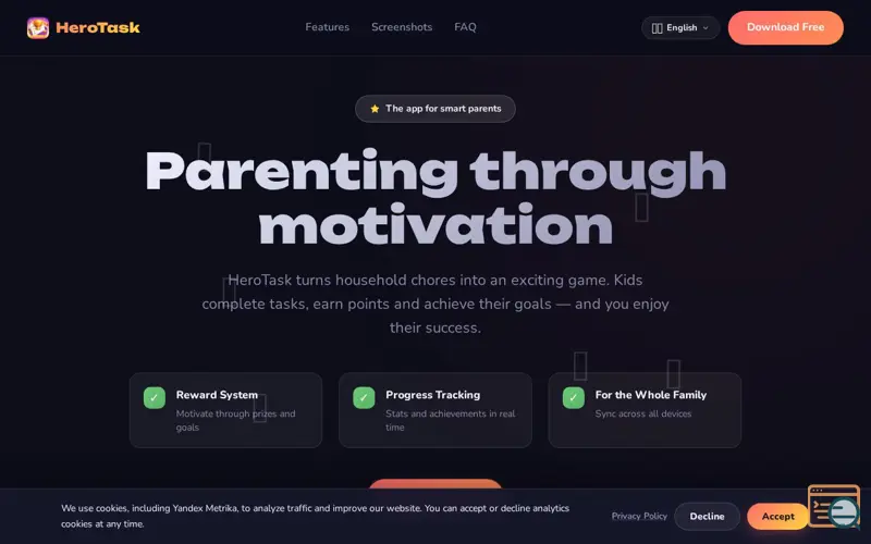 Screenshot of HeroTask