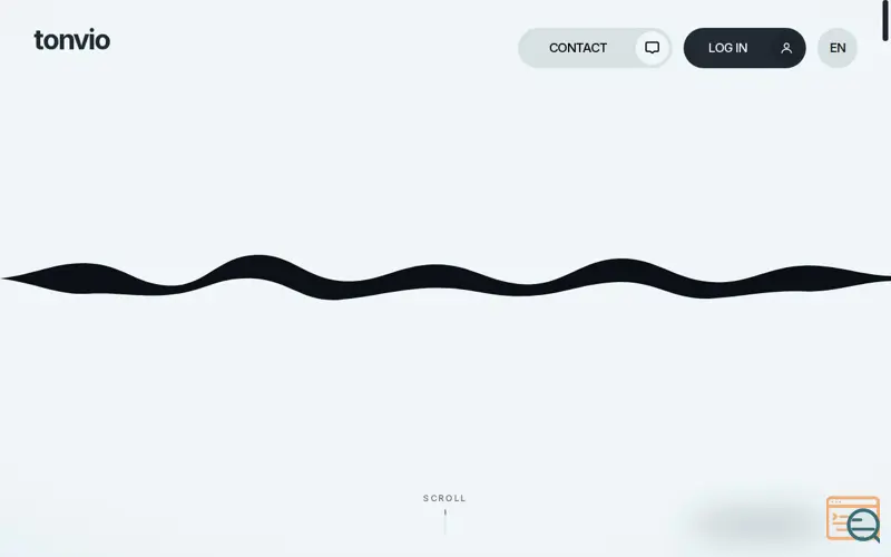 Screenshot of tonvio, a launch using GSAP