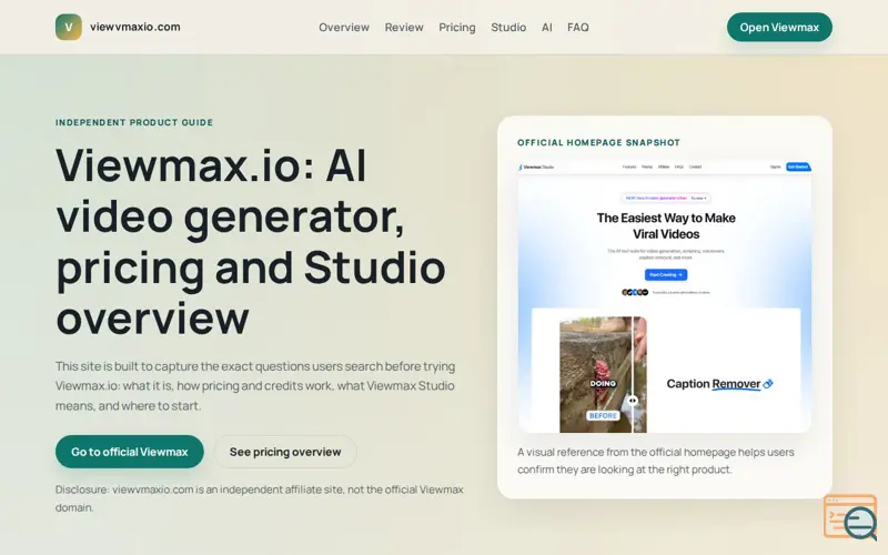 Screenshot of ViewVMaxIO.com
