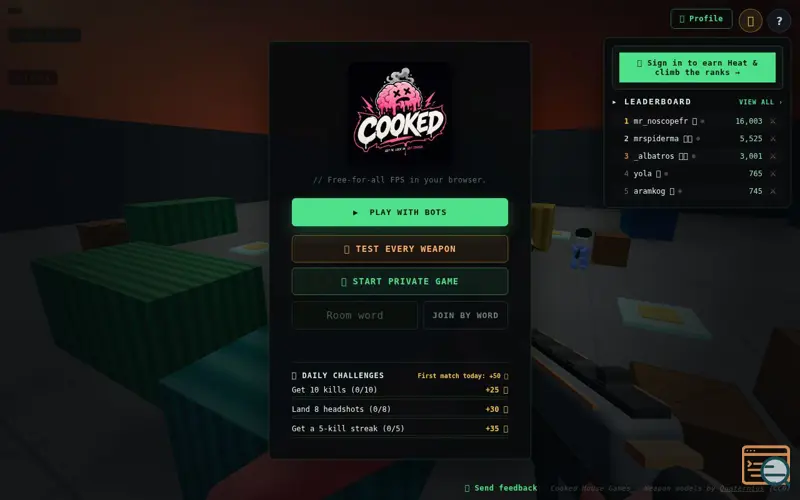 Screenshot of Cooked