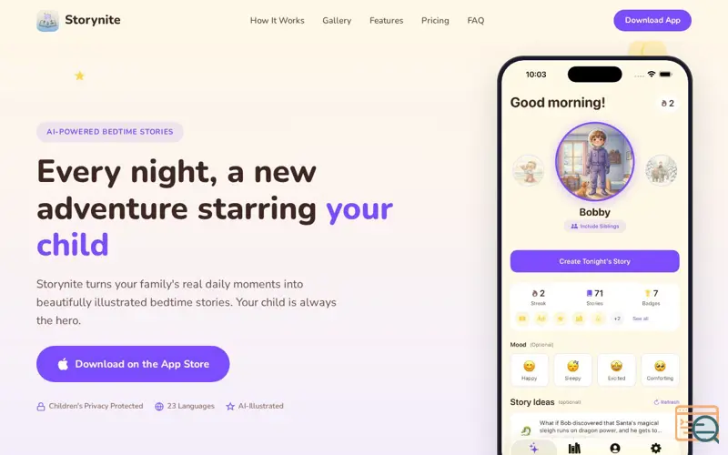 Screenshot of Storynite - Bedtime Stories