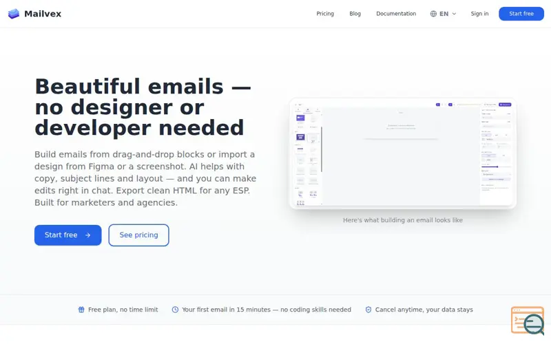 Screenshot of Mailvex