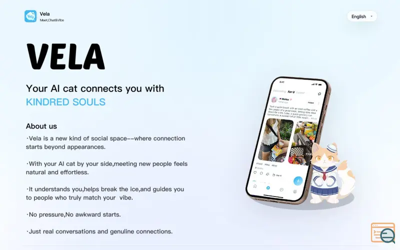 Screenshot of Vela — Meet, Chat & Vibe
