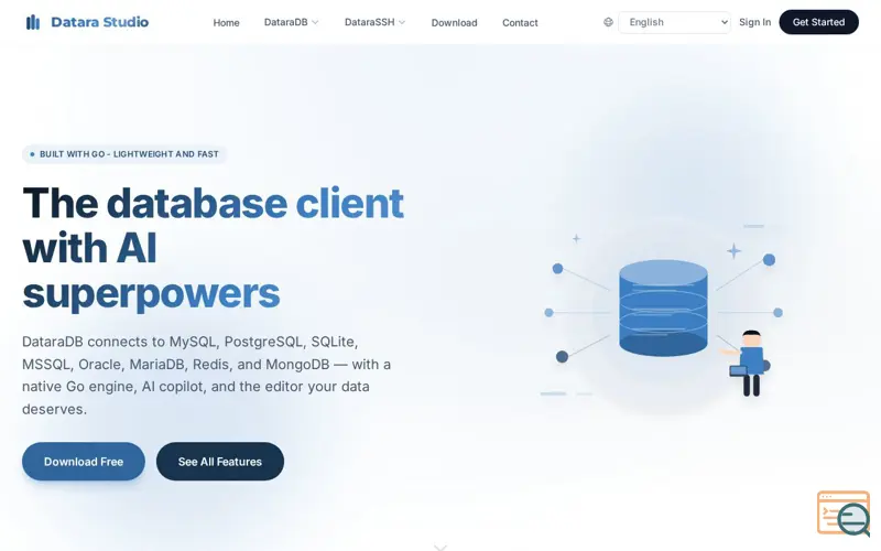 Screenshot of DataraDB