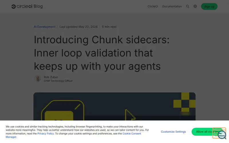 Screenshot of Circleci, a launch using Linear