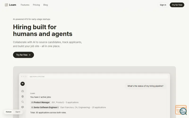 Screenshot of Loam