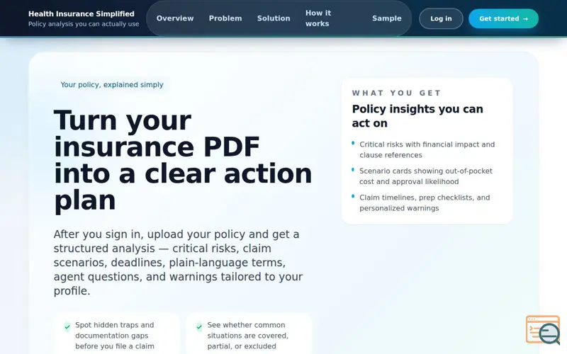 Screenshot of PolicyVibe
