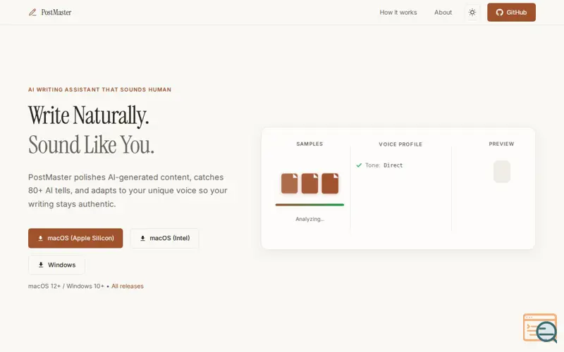 Screenshot of PostMaster