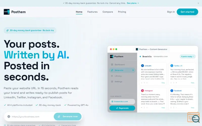 Screenshot of Posthem