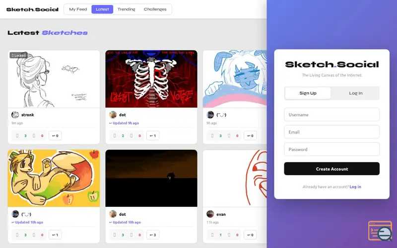 Screenshot of Sketch.Social