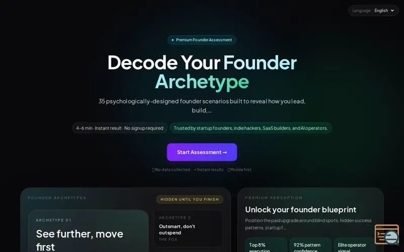 Screenshot of BuildOS DNA: Founder Archetype Quiz
