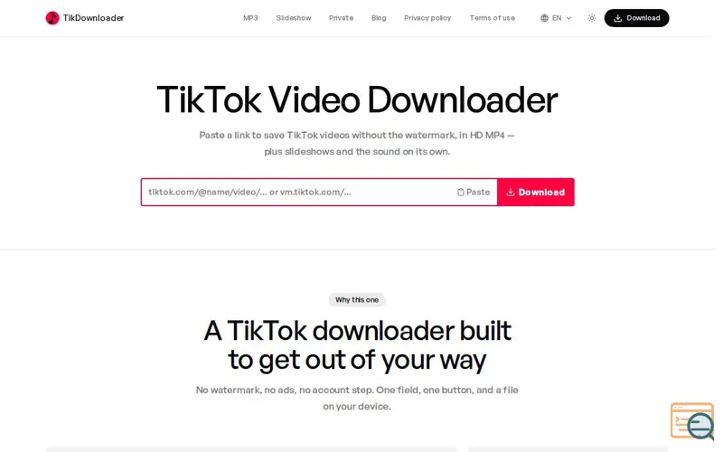 Screenshot of TikTok Downloader — No Watermark, Free HD MP4