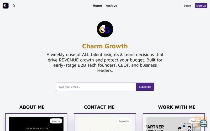 Screenshot of Charm Growth