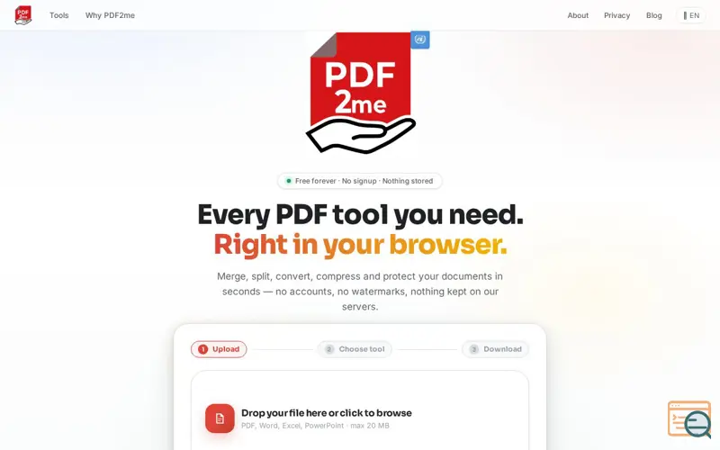 Screenshot of PDF2me, a launch using Qualys SSL Labs