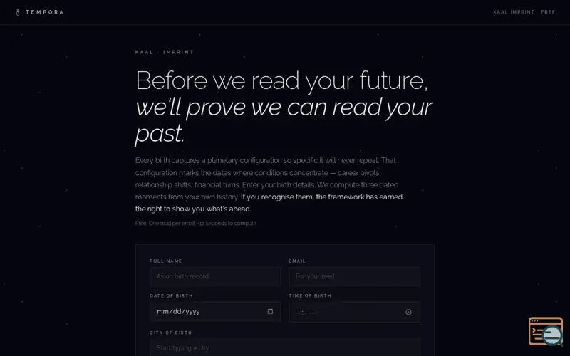 Screenshot of Kaal Imprint 