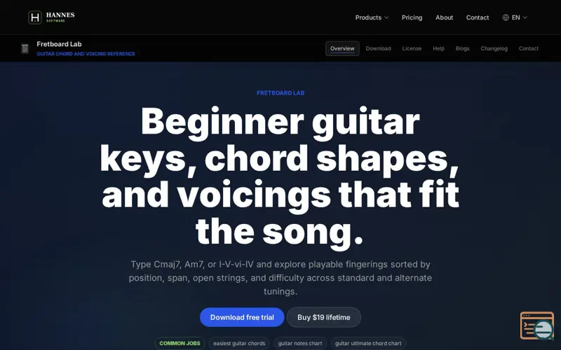 Screenshot of Fretboard Lab