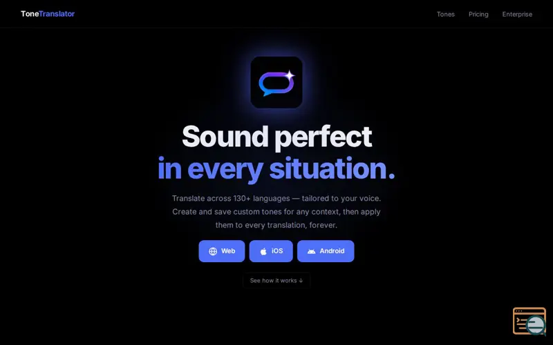 Screenshot of ToneTranslator