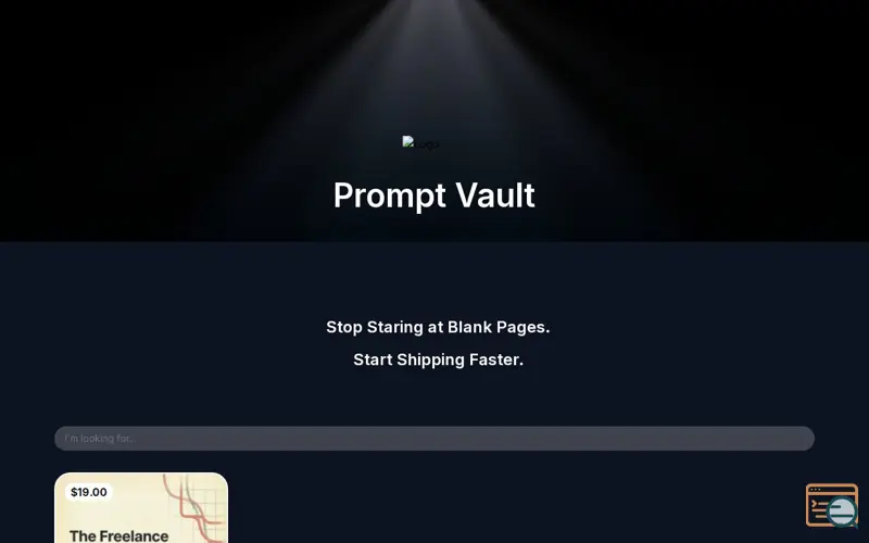 Screenshot of The Freelance Writer’s Prompt Vault, a launch using Sell.app