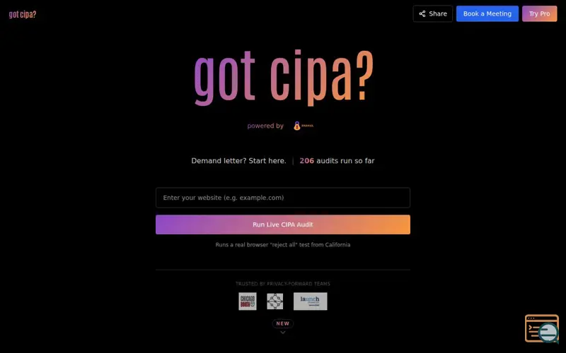 Screenshot of got cipa?