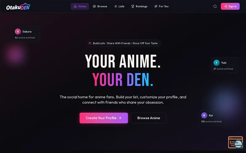 Screenshot of Otaku Den