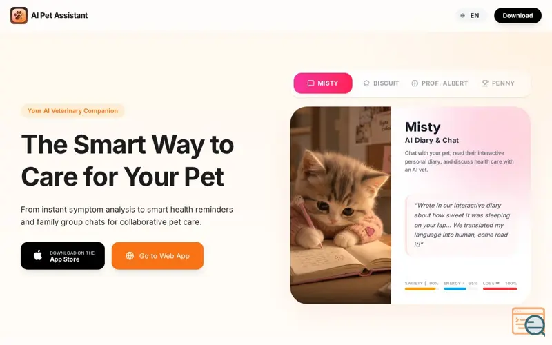 Screenshot of AI Pet Assistant