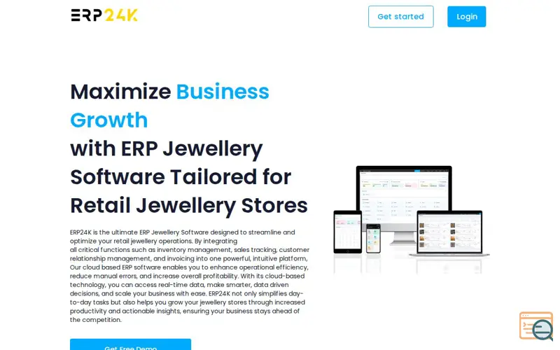 Screenshot of ERP24K
