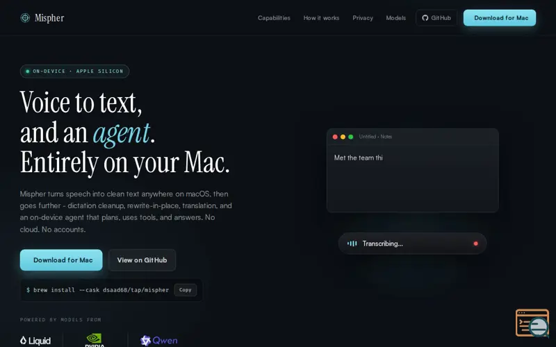 Screenshot of Mispher