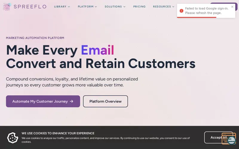 Screenshot of Spreeflo