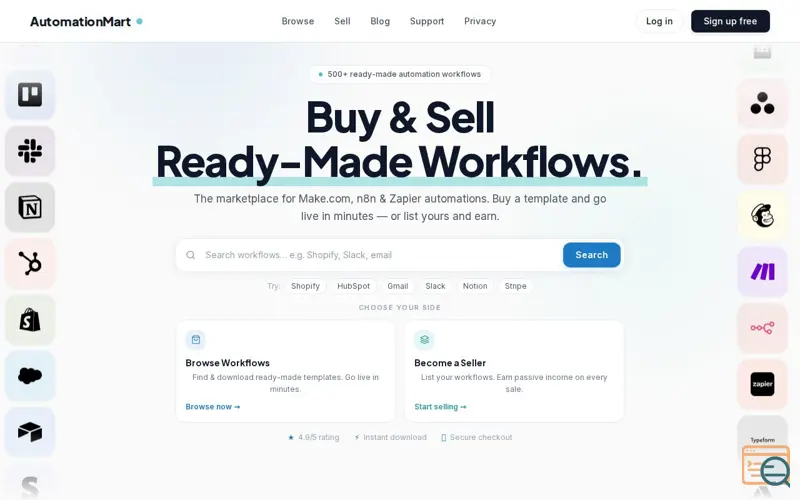 Screenshot of AutomationMart