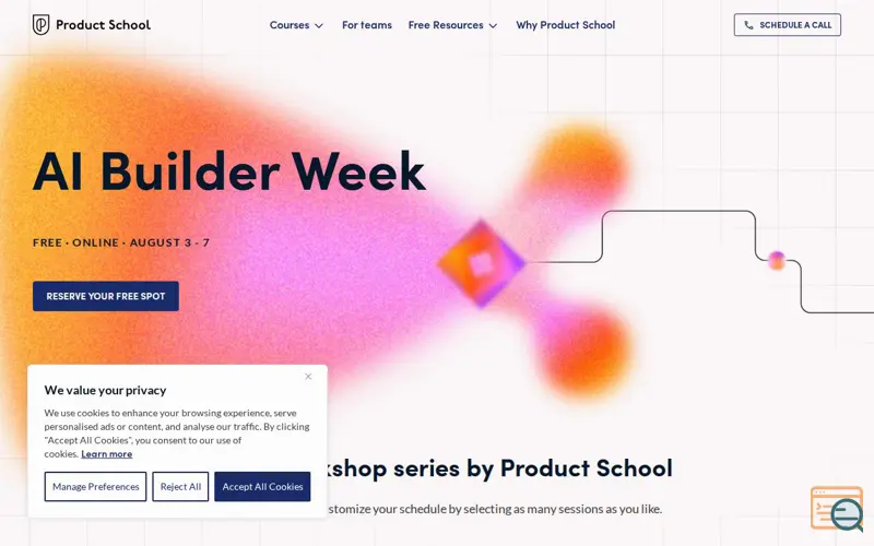Screenshot of AI Builder Week by Product School