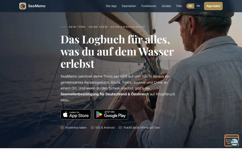 Screenshot of Logbuch-App für Segler: Törn-Tagebuch mit Seemeilenbestätigung | SeaMemo
