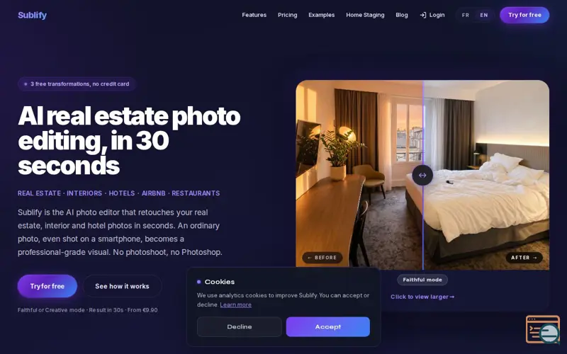 Screenshot of Sublify