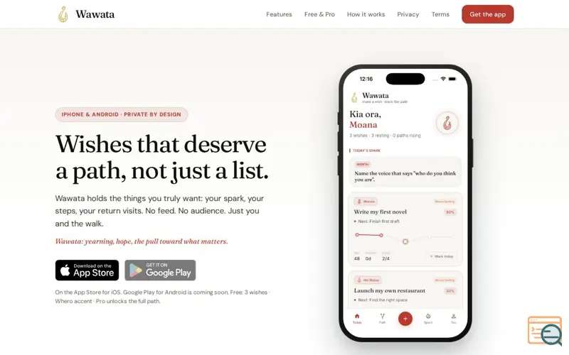 Screenshot of Wawata
