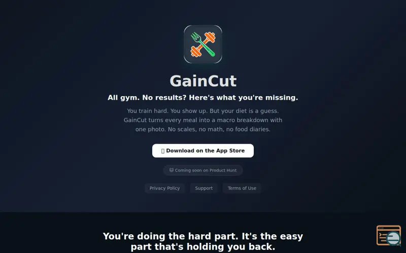 Screenshot of GainCut — AI macros for lifters