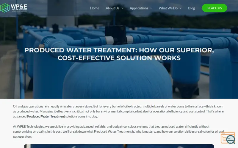 Screenshot of WP&E Technologies and Solutions, Georgia