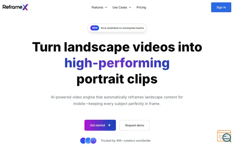 Screenshot of ReframeX AI, a launch using Provide Support