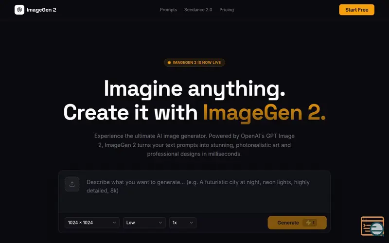 Screenshot of ImageGen 2
