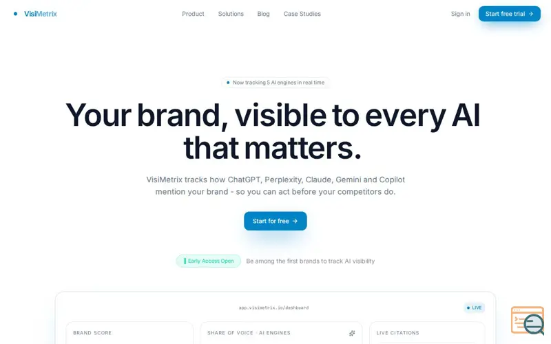 Screenshot of VisiMetrix