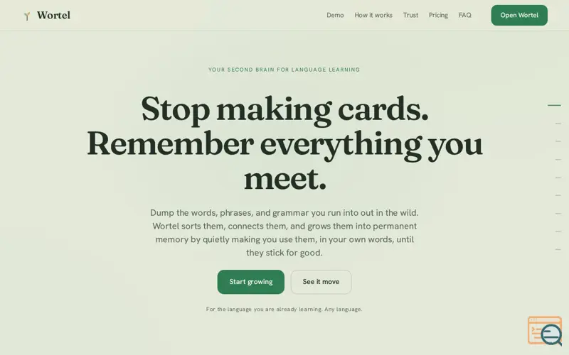 Screenshot of Wortel