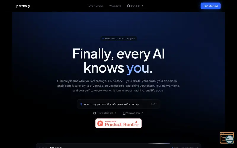 Screenshot of Persnally