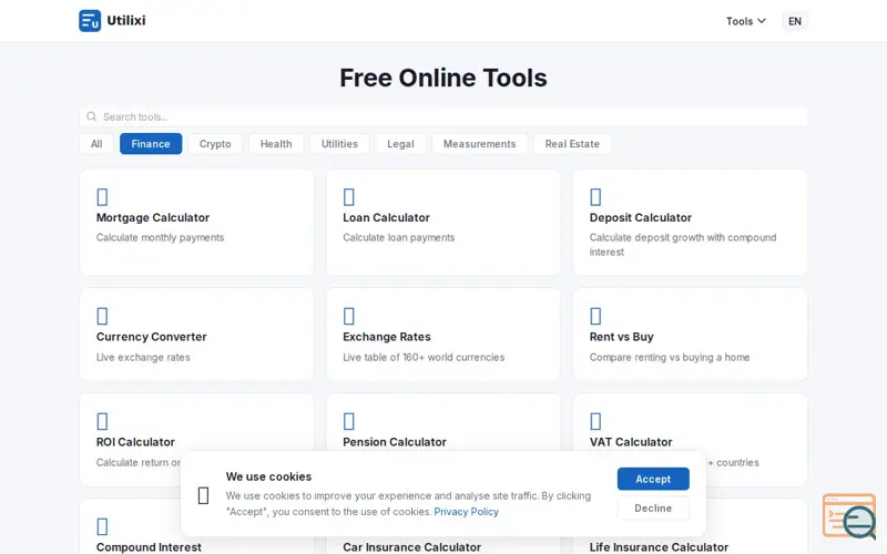Screenshot of Utilixi