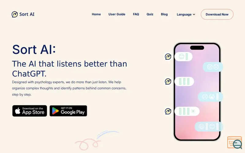 Screenshot of Sort AI