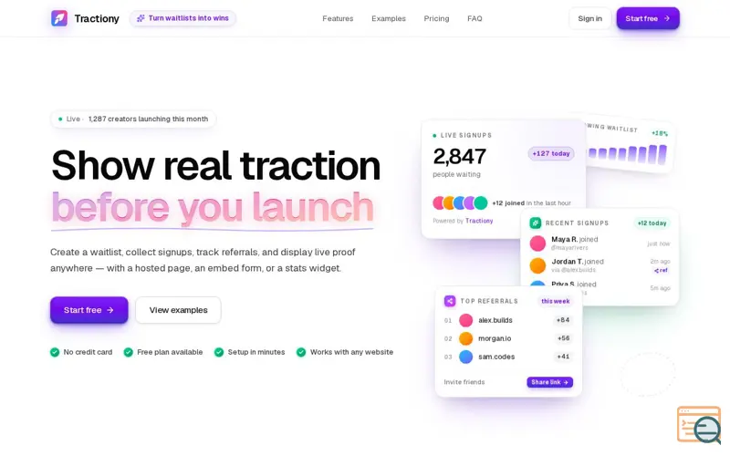 Screenshot of Tractiony