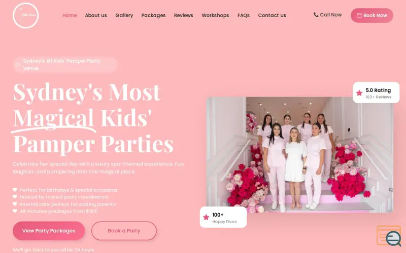 Screenshot of Kids Day Spa Sydney