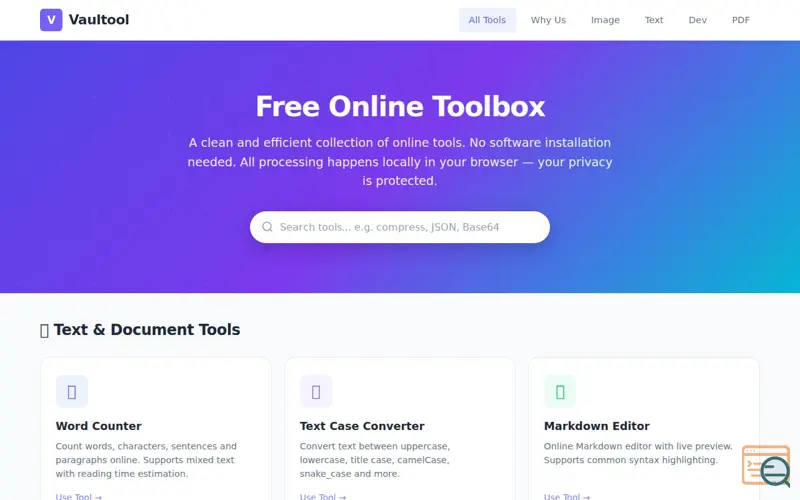 Screenshot of Vaultool