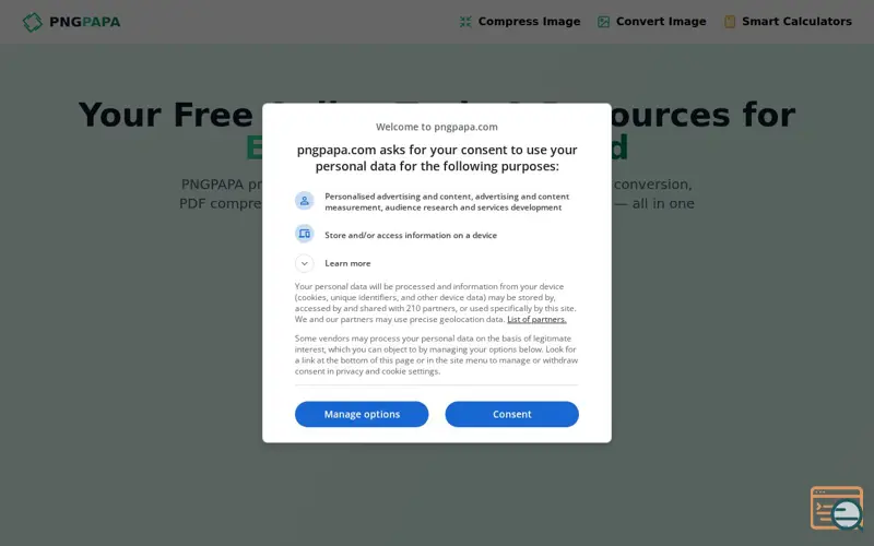 Screenshot of PNGPAPA — Free Online Image Converter